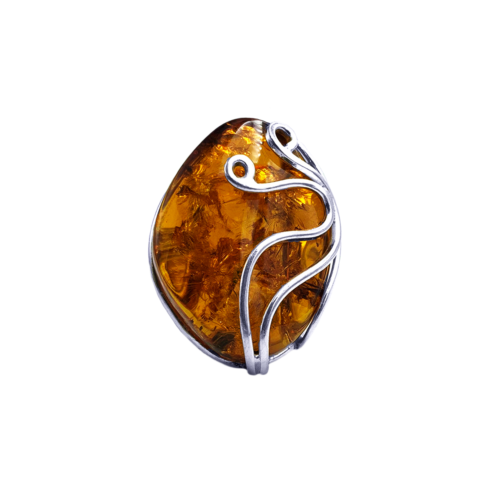 Χειροποίητο ασημένιο δαχτυλίδι με οβάλ Κεχριμπάρι (3,1 Χ 2,1cm) – Ο αυτοκρατορικός λίθος - Image 4