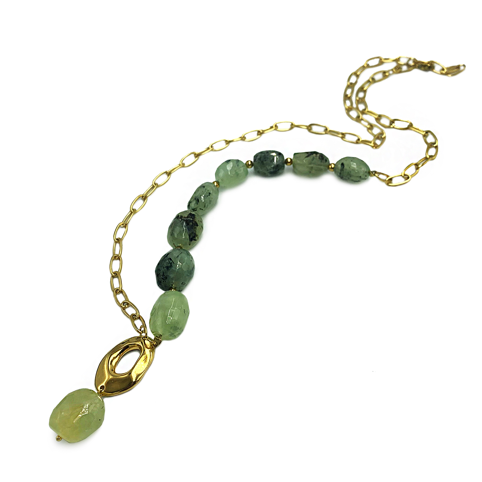 Χειροποίητο κολιέ βότσαλο Πρενίτης – Ο λίθος της αυτογνωσίας - Image 2