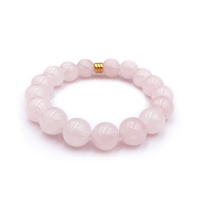 Βραχιόλι Ροζ Χαλαζίας 10mm - Ο λίθος της αγάπης