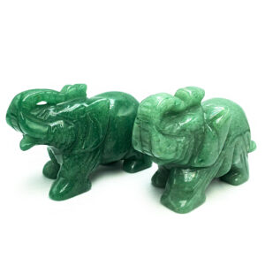 Ελεφαντάκι (μεγάλο) από Πράσινη Αβεντουρίνη – Ο λίθος της τύχης