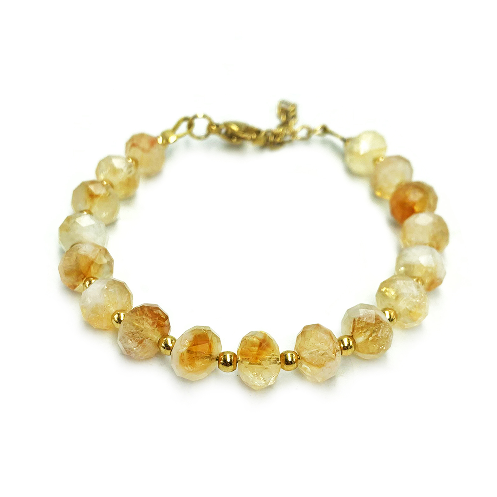 Χειροποίητο βραχιόλι Κιτρίνης (Citrine) και Αιματίτης - Image 2