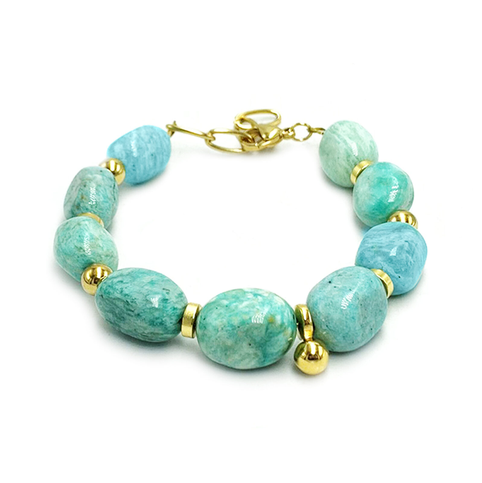 Χειροποίητο Βραχιόλι βότσαλο Αμαζονίτης - Ο λίθος της έμπνευσης - Image 2