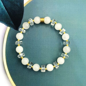 Χειροποίητο βραχιόλι Λευκός Χαλαζίας – Ο βασιλιάς των λίθων