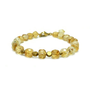 Χειροποίητο βραχιόλι Κιτρίνης (Citrine) ταγέ - Ο λίθος του πλούτου και της ευημερίας