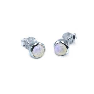 Χειροποίητα ασημένια σκουλαρίκια με Φεγγαρόπετρα (Moonstone) – Ο λίθος της διαίσθησης
