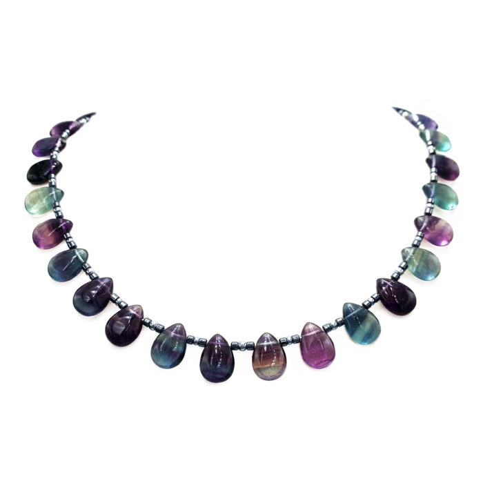 Χειροποίητο κολιέ Φθορίτης (δάκρυ) – Ο λίθος της εναρμόνισης