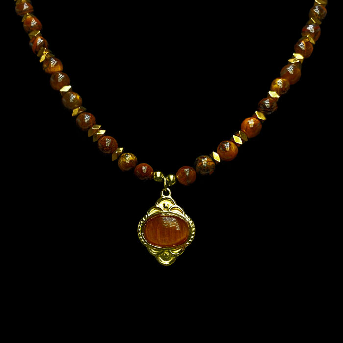 Χειροποίητο κολιέ Μάτι της Τίγρης – Ο λίθος κατά της αρνητικότητας