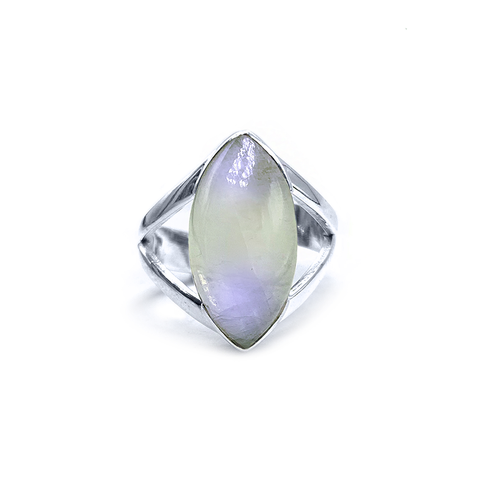 Χειροποίητο Ασημένιο δαχτυλίδι με Φεγγαρόπετρα (Moonstone) ναβέτα – Ο λίθος της διαίσθησης - Image 2